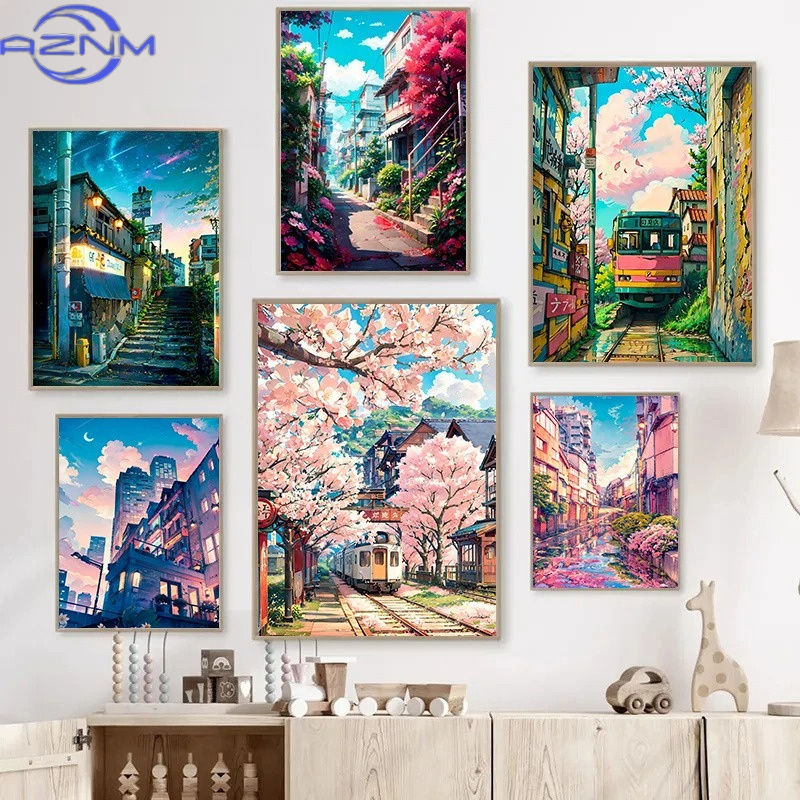 Lifestyle Of Japanese - AZNM Japanese Street Scenery Cherry Blossom