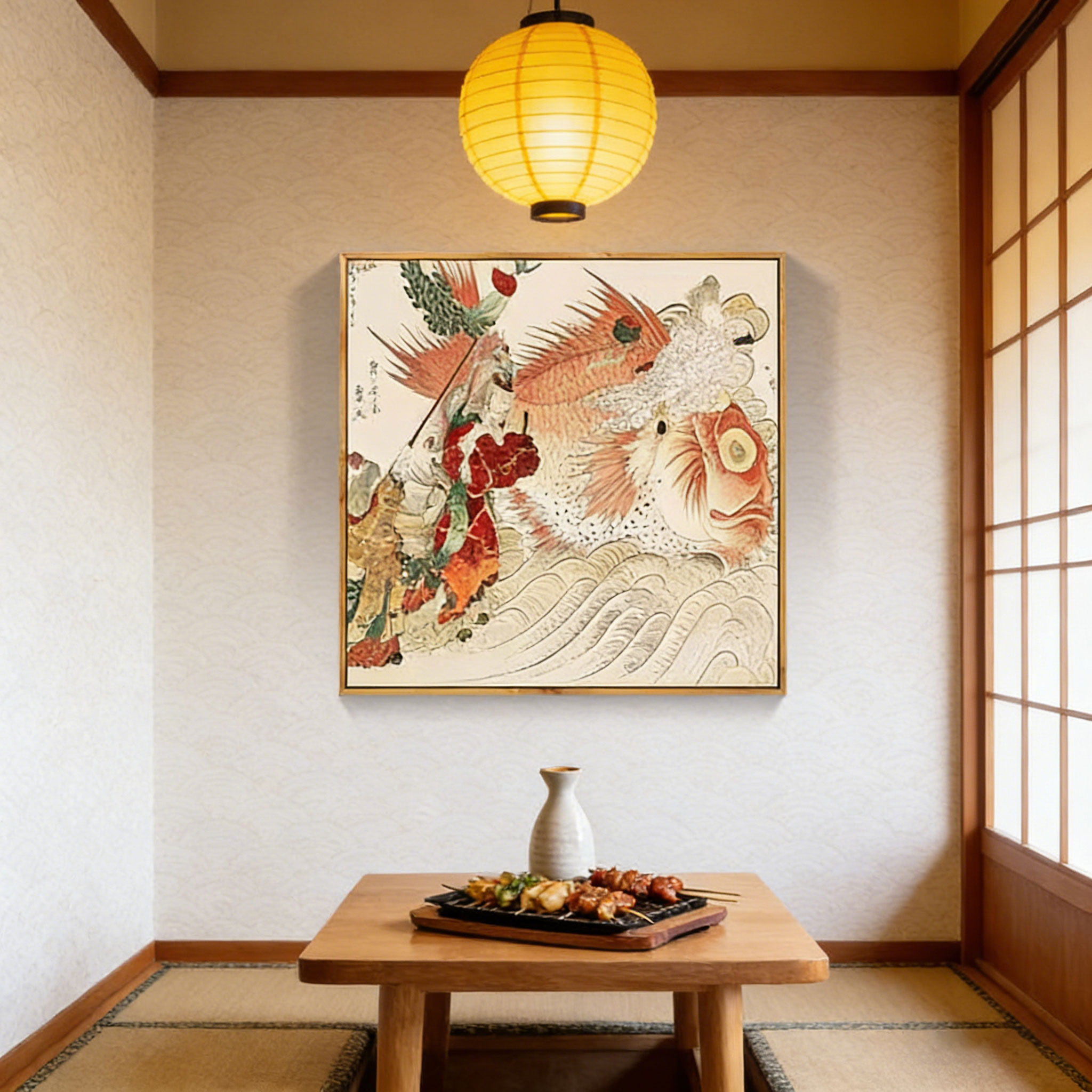Japanese Ukiyo-e Style Lobster - đánh giá và giá Japanese Restaurant Lifestyle