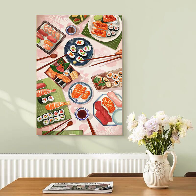 Sushi Salmon Poster Prints Kit - đánh giá và giá Japanese Restaurant Lifestyle