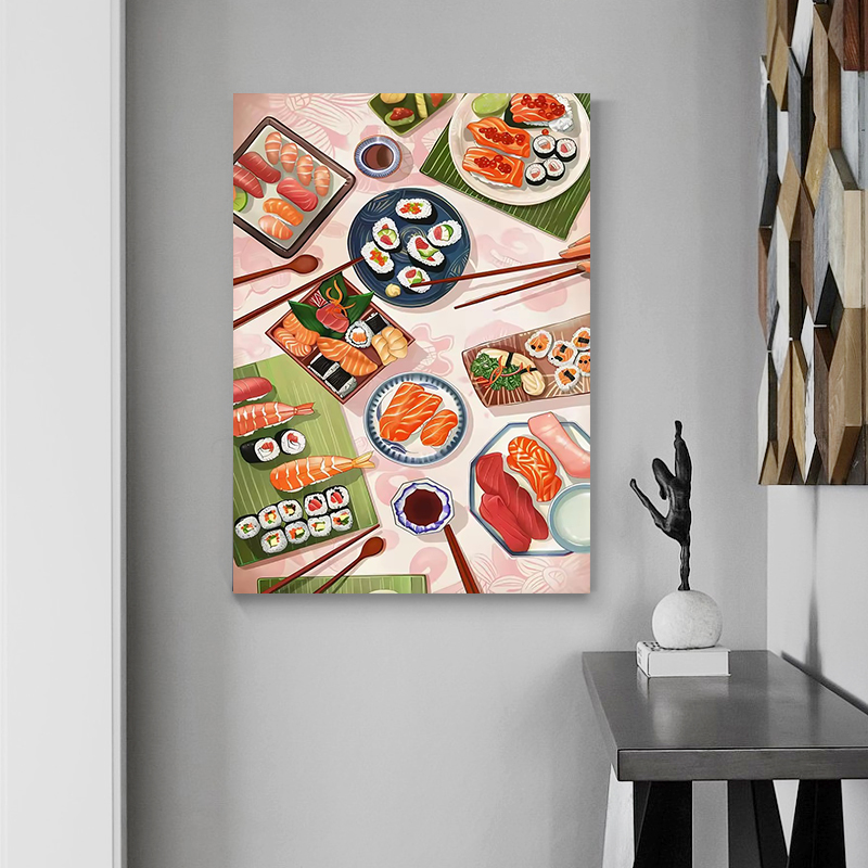 Sushi Salmon Poster Prints Kit - đánh giá và giá Japanese Restaurant Lifestyle