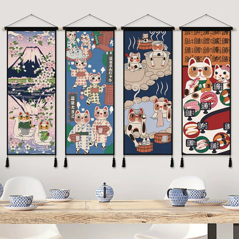 Japanese Lucky Cat Cloth Art A - đánh giá và giá Japanese Restaurant Lifestyle